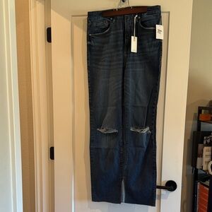 Good American Dark Blue Distressed Jeans